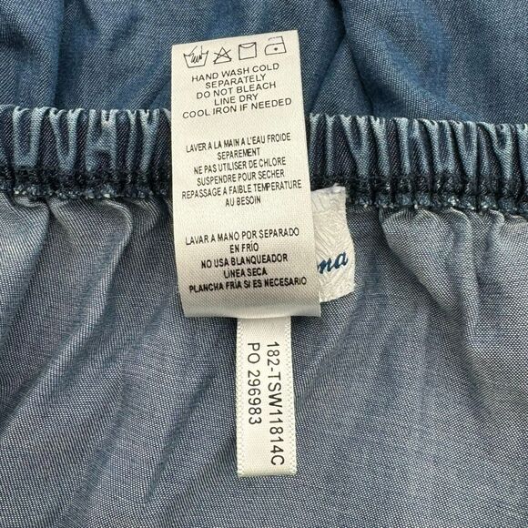 TOMMY‎ BAHAMA | Size Small Off Shoulder Flounce 100% Tencel Denim Dress Pockets - Picture 5 of 8